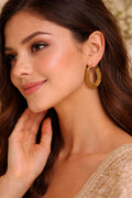 Gold Chain Hoop Earrings