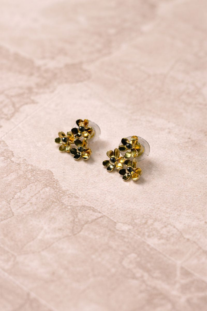 Floral cluster studs and delicate beauty