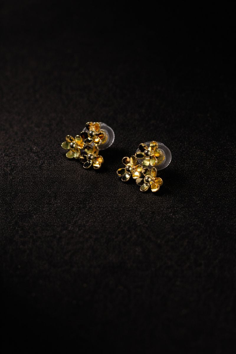 Floral cluster studs and delicate beauty