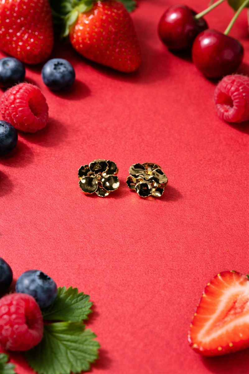 Golden Bloom Stud Earrings