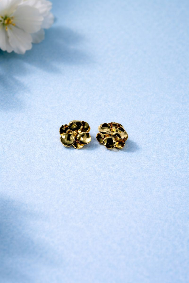 Golden Bloom Stud Earrings