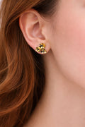 Floral cluster studs and delicate beauty