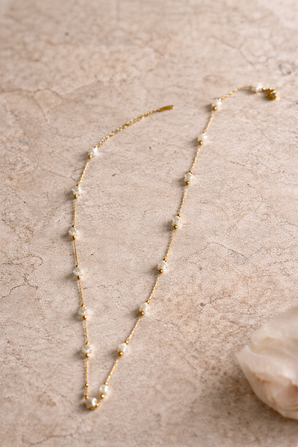 Delicate Pearl Chain Necklace
