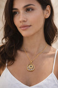 Gold Medallion Pendant Necklace