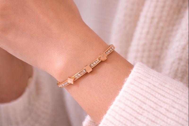 Elegant Gold Charm Bangle