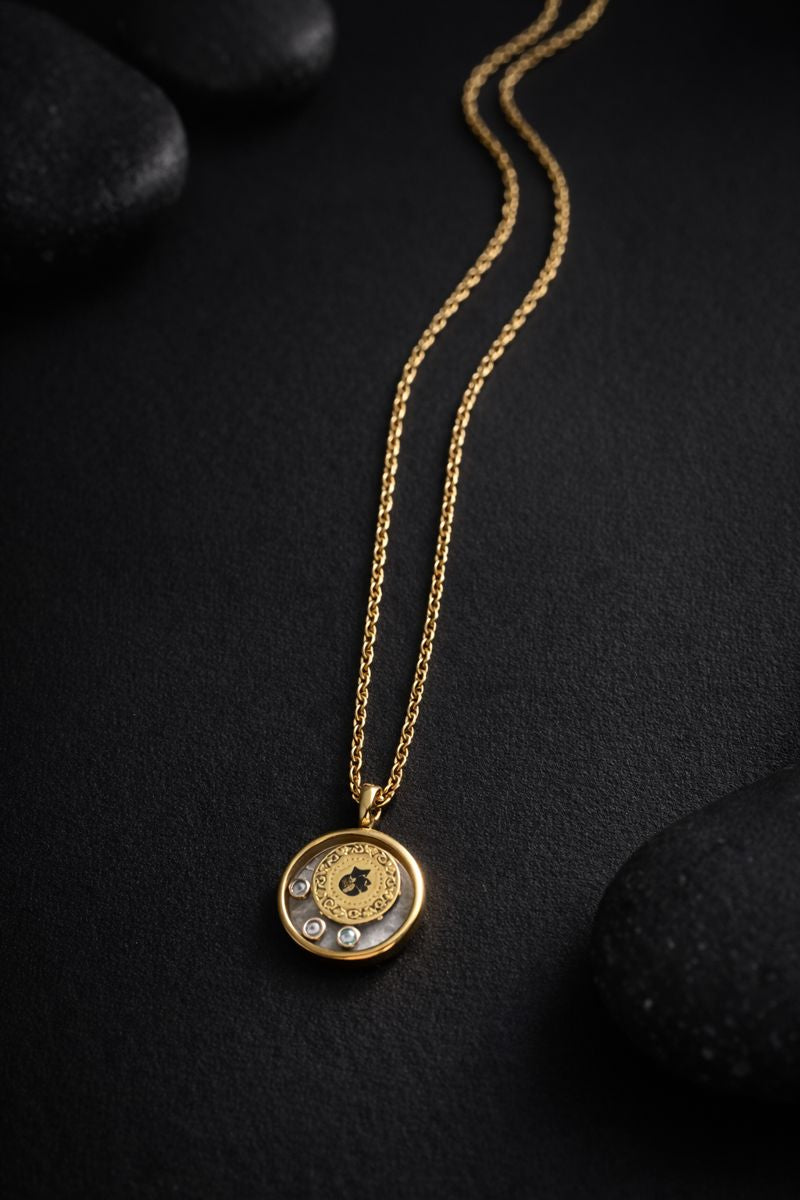 Gold Medallion Pendant Necklace