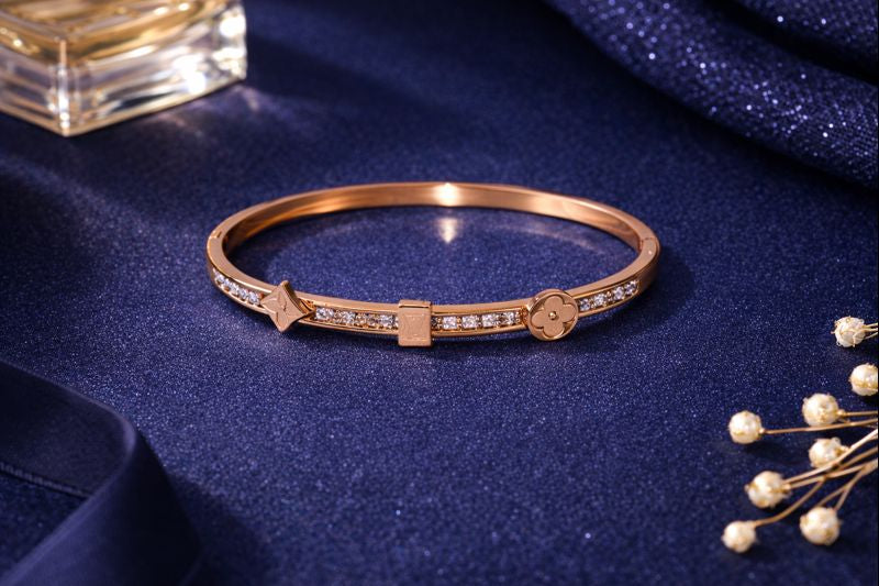 Elegant Gold Charm Bangle